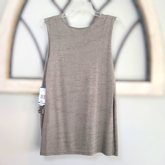 *NWT* JONES NEWYORK COLLECTION Taupe V-neck Sleeveless Knit Camisole Blouse XL - Picture 5 of 5